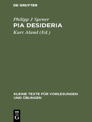 cover image of Pia Desideria